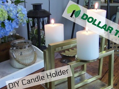 Dollar Tree Picture Frame Candle Holder * DIY Candle Holder Centerpiece * Dollar Tree Crafts