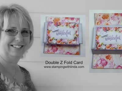 Double Z Fold With Petal Pompenade Designer Paper