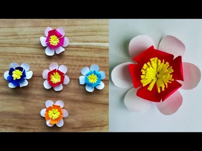 Easy and simple paper flowers. Small paper flowers. paper flowers. diy paper flowers. by KovaiCraft