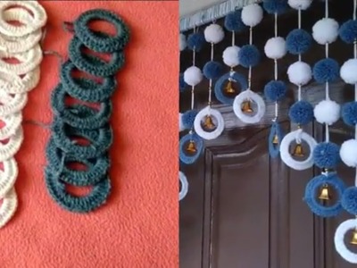 Easy Door Toran From Woolen || DIY =Door Hanging Toran Pom pom Woolen Door toran \\ simple toran