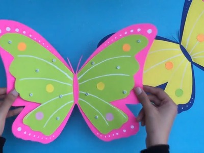 Easy Paper Butterfly | How to Make Colored Paper Butterfly Easily