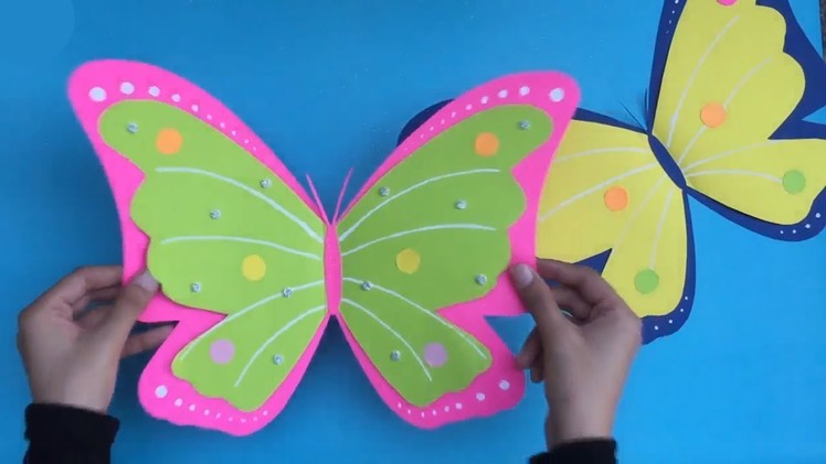 Easy Paper Butterfly | How to Make Colored Paper Butterfly Easily