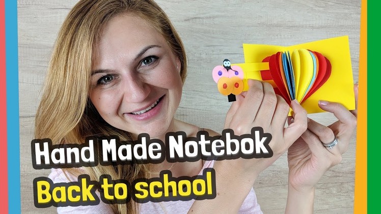 Easy to make paper Notebook for Back to School crafts with kids