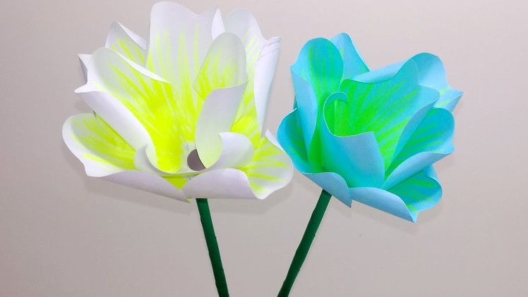 Homemade:Easy Way to Make Beautiful Stick Flower with Paper| Stick Flower | Jarine's Crafty Creation