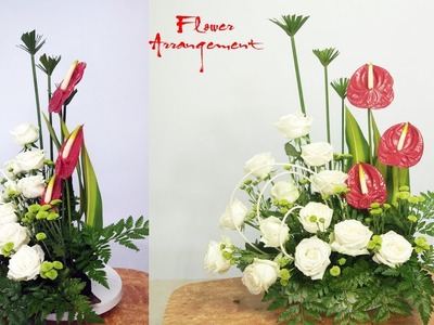 HOW TO Arrange Flowers DIY Rose ,Flamingo Flower? Home Decoration 60