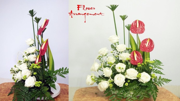 HOW TO Arrange Flowers DIY Rose ,Flamingo Flower? Home Decoration 60