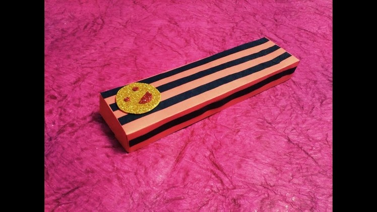 How to make a beautiful paper pencil box || DIY paper pencil box for kids || part 2