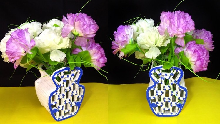 How to make a Flower vase From Newspaper | Best out of waste | Newspaper Reuse idea