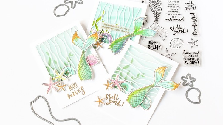 How To Make A Layered Vellum Window Card Featuring Inner Mermaid