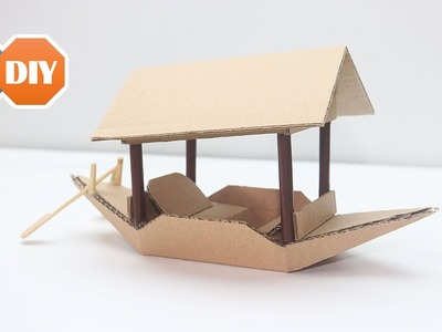 How to Make a Romantic Boat from Cardboard - Amazing Cardboard DIY