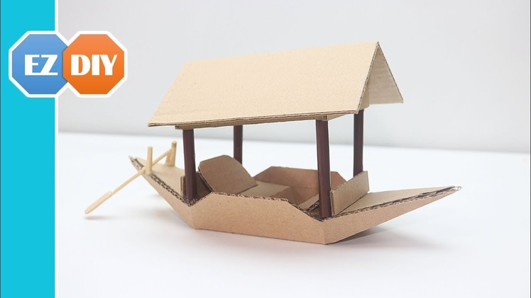 How to Make a Romantic Boat from Cardboard - Amazing Cardboard DIY