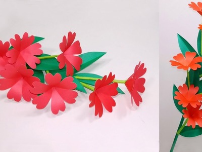 How to Make Beautiful Stick Flower with Paper-Homemade Stick Flower | Jarine's Crafty Creation
