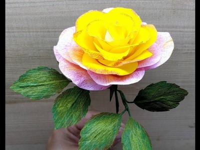 How to make Crepe Paper Flowers Rose (flower # 279)