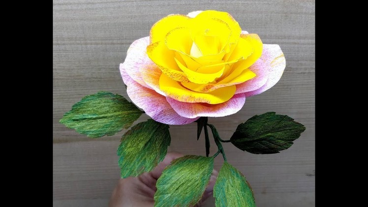 How to make Crepe Paper Flowers Rose (flower # 279)