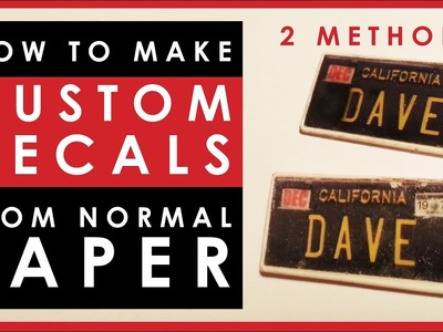 How to make custom decals for scale models using plain paper (not decal paper)