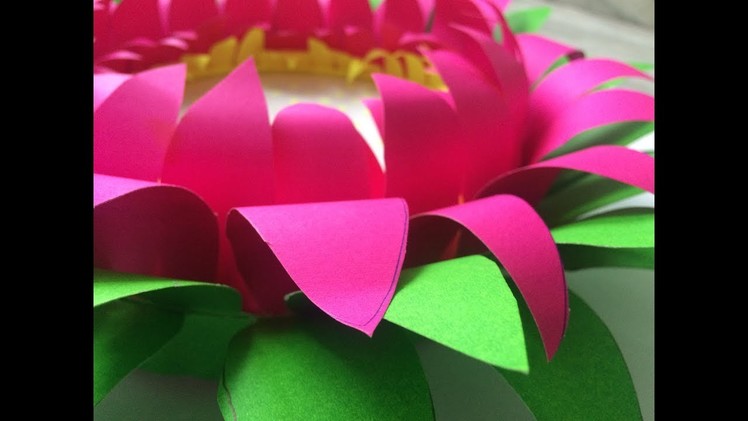 How To Make Lotus Out Of Thick Chart Paper || DIY || Easy & Simple. 
