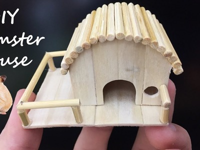 How To Make Mini Hamster House, Popsicle Stick Crafts, DIY House