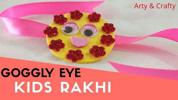 How to make Rakhi at Home#Kids Rakhi Idea#Handmade Rakhi#5 Min Rakhi#DIY-Goggly Eye Rakhi