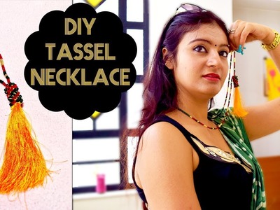 How to make silk thread tassel necklace at home | DIY handmade jewellery