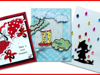 Monsoon Greeting Cards| DIY Greeting Cards| DIY Quick Crafts
