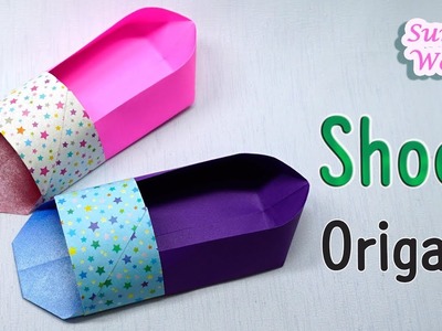 Origami : Open-toe Shoes (How to make paper shoes, Tutorial)
