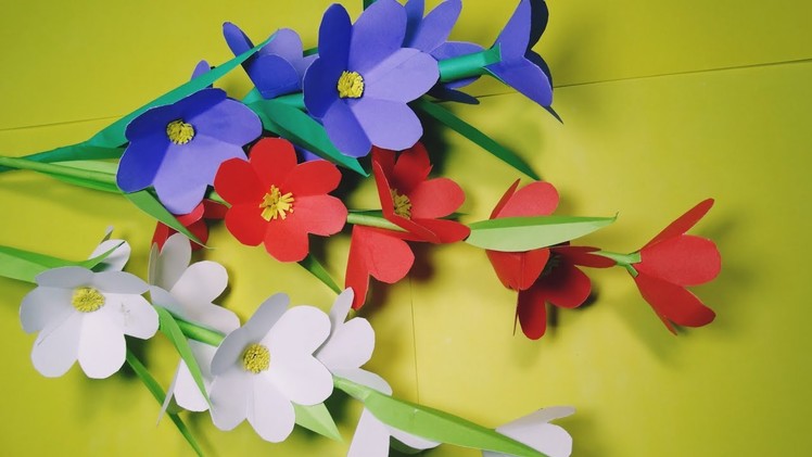 Paper Flower Stick || DIY: How to Make Beautiful Paper Flower Stick