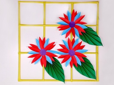 Paper Flower Wall Hanging Decoration Ideas- Handcraft- homemade- Jarine's Crafty Creation