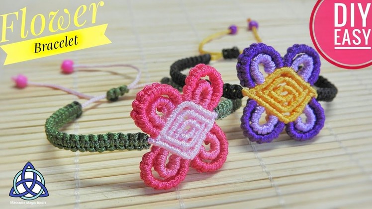 Simple Macrame Flower Bracelet DIY - Macrame New Design