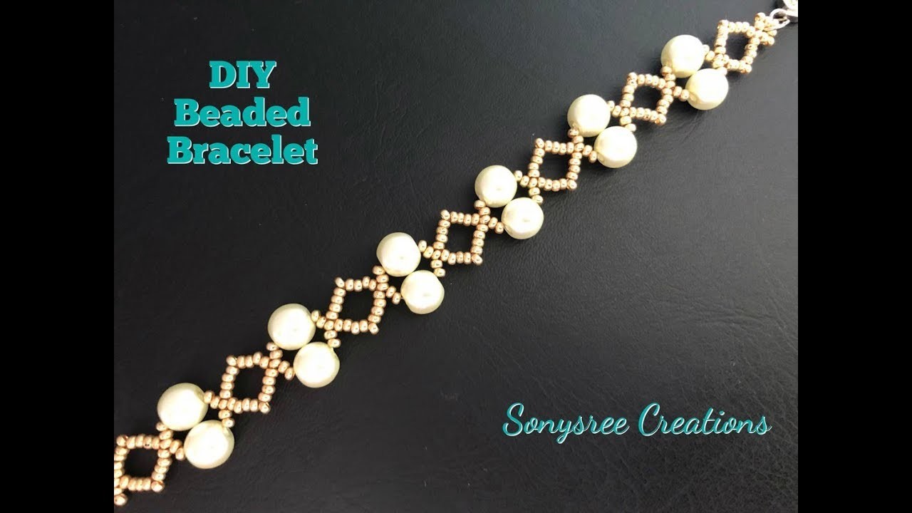 Simply Elegant Wedding Bracelet. DIY Beaded Bracelet ???? One Needle ...