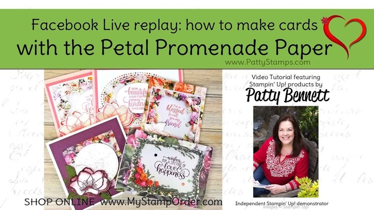 Tips for cutting and making cards with Petal Promenade paper from Stampin Up!