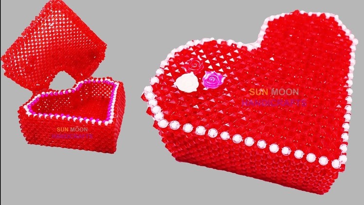 পুতির লাভ বক্স. How to make beaded love box. beaded ornaments box.beaded jewelry box.putir love box