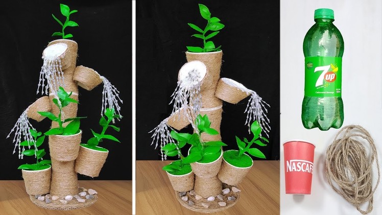 চমৎকার শো পিচ. Jute Showpiece || Best reuse of Waste paper cup and jute Craft Idea |