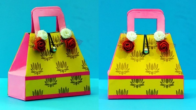 Very EASY DIY Gift Bag - किसी भी ख़ाली डिब्बे से बनाये ये सुन्दर सा बैग | How to make paper gift bag
