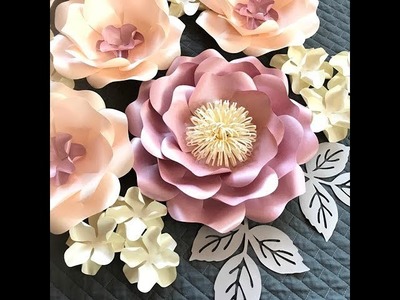 Wild rose paper flower FREE video tutorial_how to make paper flower_DIY paper flower