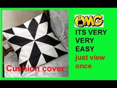 10 MINUTE MAKING ! DIY Cutting and stitching of square cushion cover.envelope pillow cover making