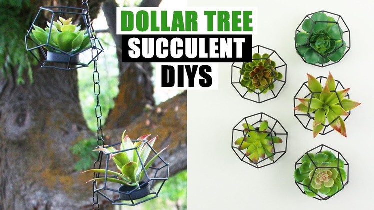 2 DOLLAR TREE FAUX SUCCULENT DIYS Summer DIY Home Decor