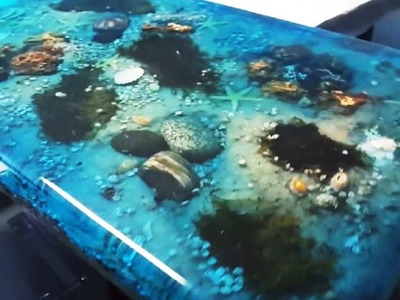 5 Most Amazing Epoxy Resin and Wood Ocean Table - Latest Awesome DIY Woodworking Projects