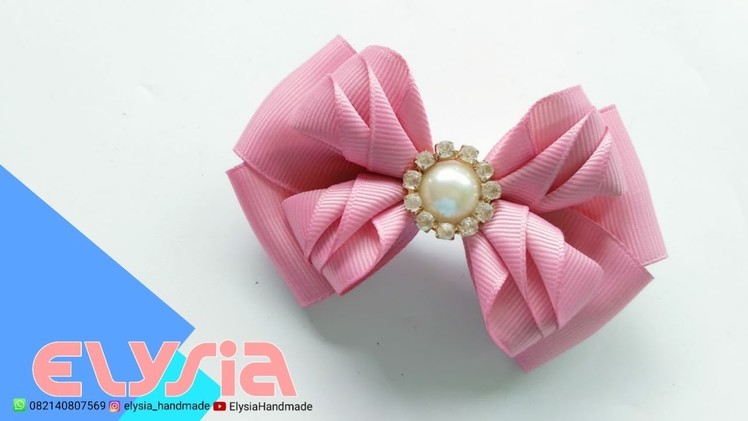 Camada de Fita ???? Laço Kanzashi ???? Ribbon Bow ???? DIY by Elysia Handmade