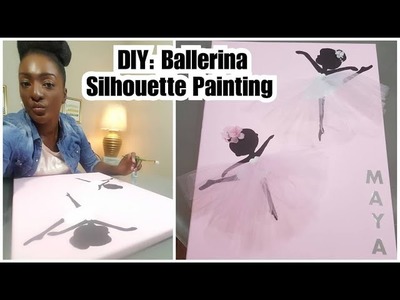 DIY Ballerina Silhouette Tutu Painting | Girls Room Wall Decor | Newborn | Chanelle Novosey