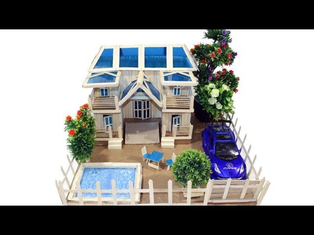 DIY Beautiful Dream House with Hot glue mini Pond