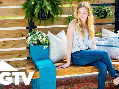 DIY Budget-Friendly Cinderblock Bench - HGTV Happy