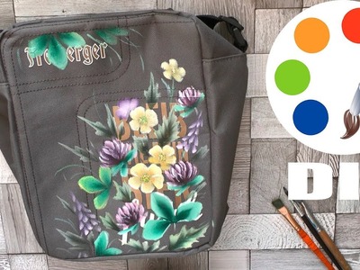 DIY, Decoration idea,  Painting flowers on a bag