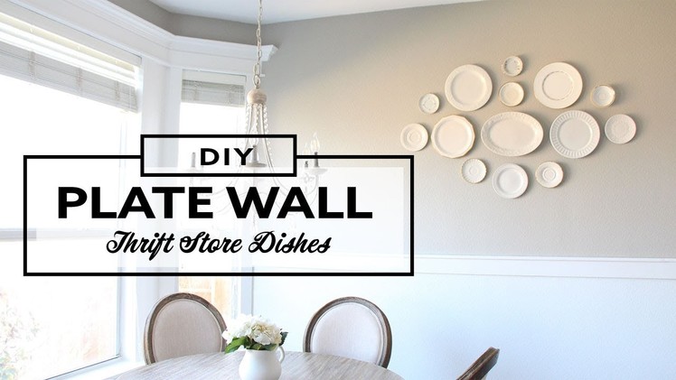 DIY Decorative Plate Wall - Thrifting
