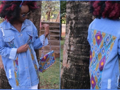 DIY-Denim Jacket with African Print-Ankara