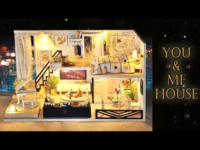 DIY Miniature Dollhouse Kit || You & Me House ( With Furniture & Light )