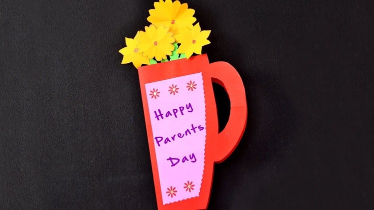 DIY Mug Shape Greeting Card | Parents Day Card