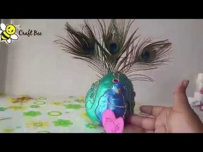 DIY Peacock coconut decoration - Latest wedding coconut designs - Kobbari bondam decoration ideas