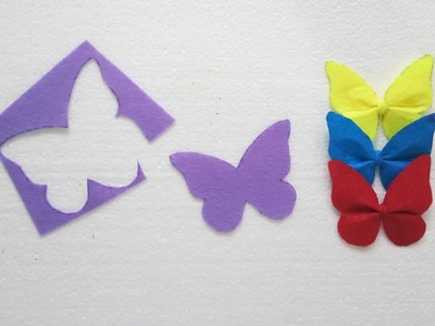DIY simple butterflies hairclip.Easy craft ideas with felt paper