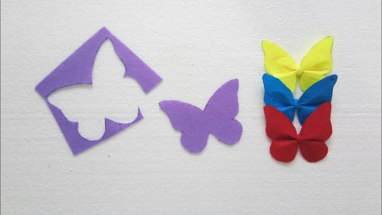 DIY simple butterflies hairclip.Easy craft ideas with felt paper