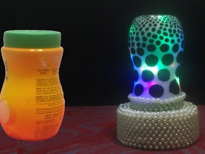 DIY  Table Lamp Made out of Recycled Plastic container